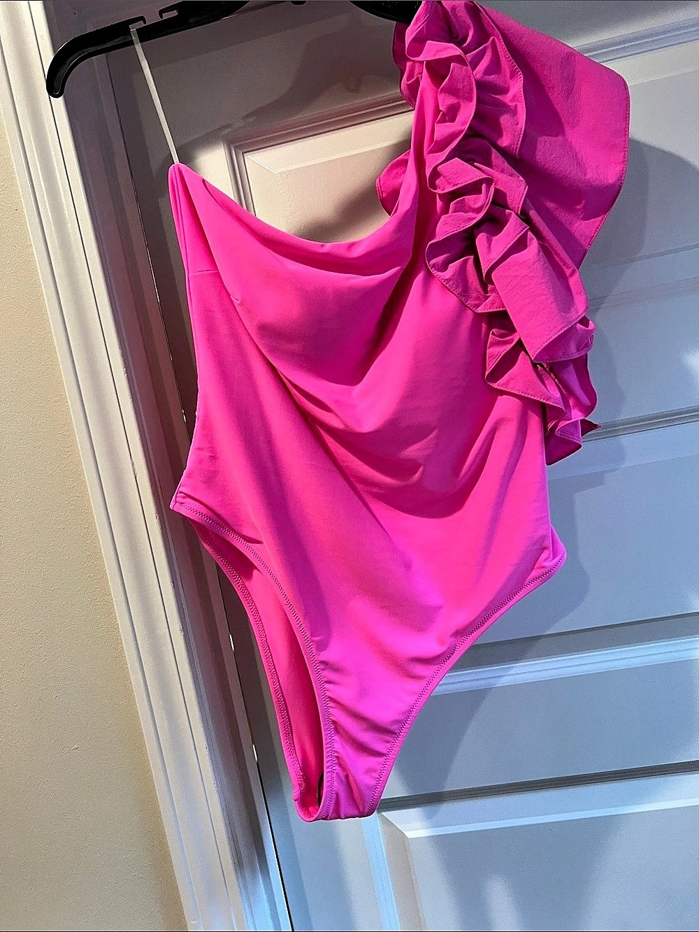 Buddy Love Ruffle One-Piece Bodysuit in Pink Size Large NWOT